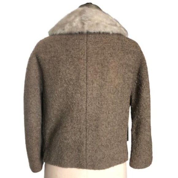 Vintage 50s Eatons fur collar jacket blazer, union made - Picture 4 of 16